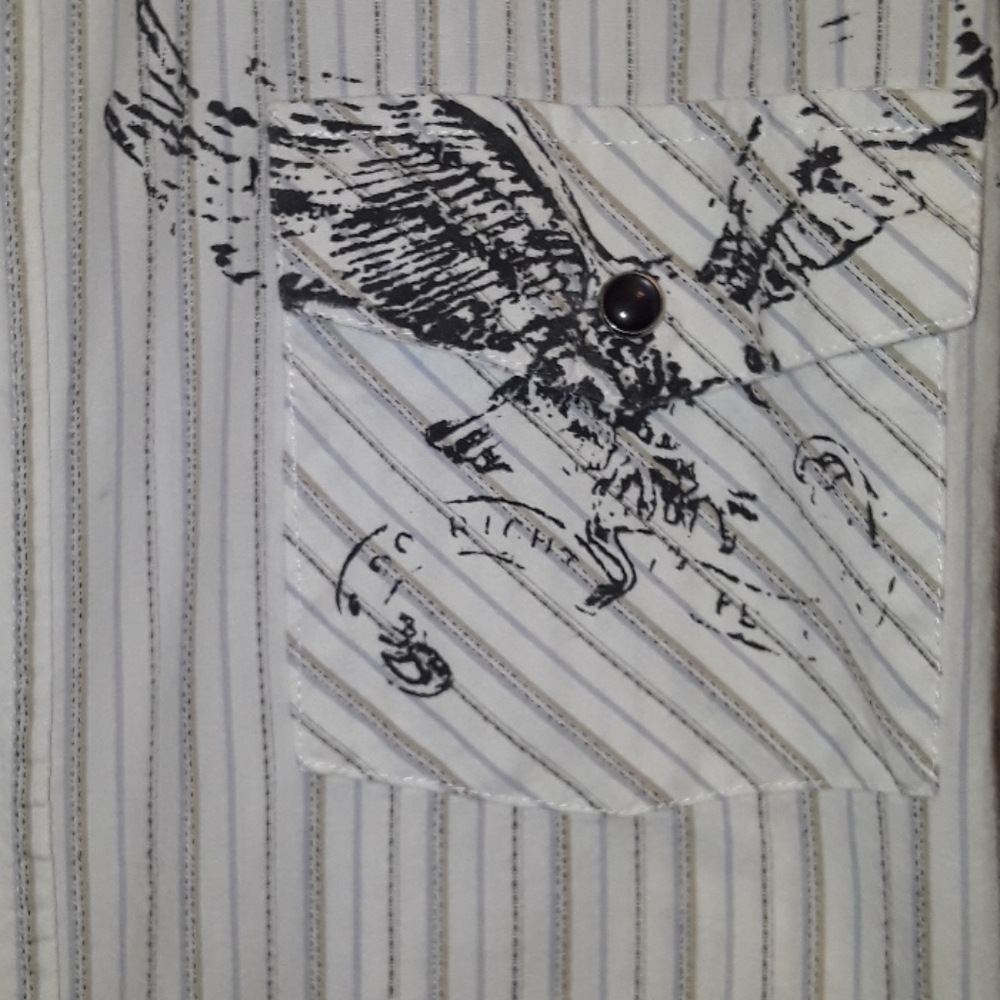 Men's snap front button short sleeve shirt - Picture 2 of 4